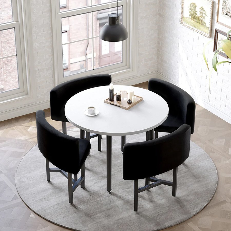 Hot-selling simple high-quality marble wood durable dining table and chair kitchen set