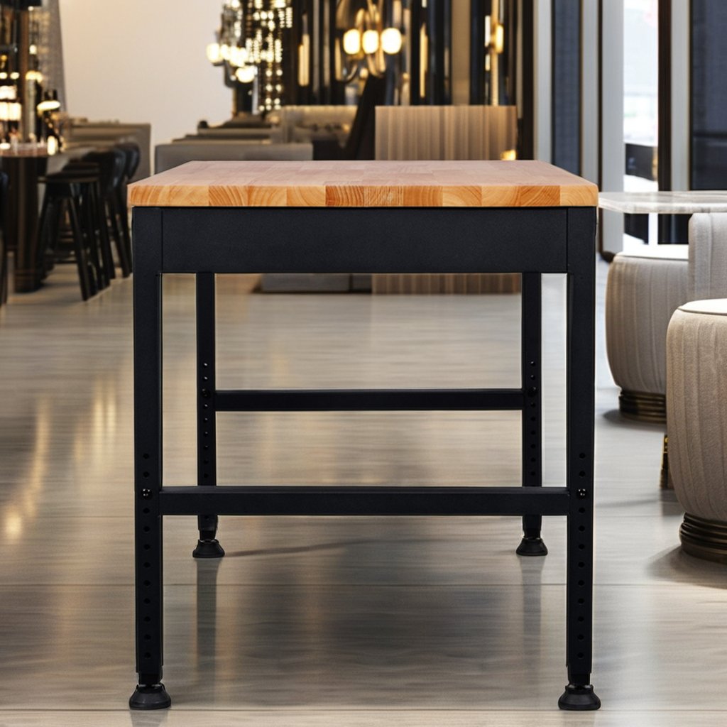 Modern Smart Side Table Home & Office Decoration Wooden Top Metal wood dinning table