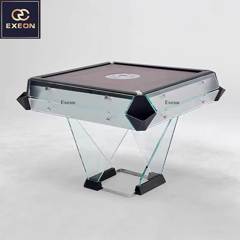 Automatic Luxury Glass Home Entertainment Mahjong Table Modern Luxury Design Electric Chess Table