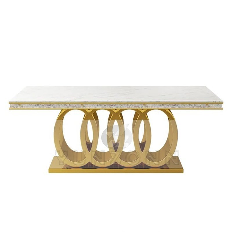 Olympia Gold Modern Banquet Table Versatile Glass Furniture for Dining Hotel Kitchen Living Room Event/Party Use