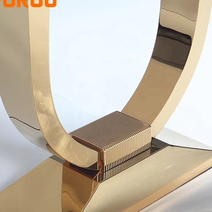 Marble tabletop dining table Modern stainless steel base Wedding furniture Event furniture Dining furniture