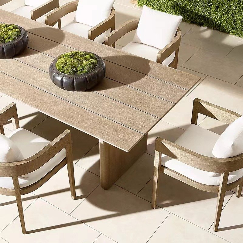 Unique Solid Wooden Kitchen Dining Room Home Restaurant 4 Seater Dining Table
