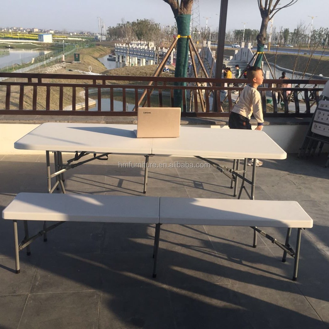 180CM Plastic folding in half table
