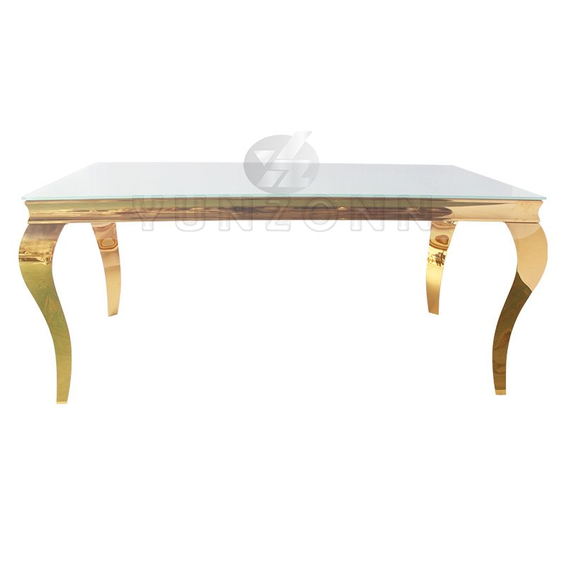 Luxury Modern Rectangle Dining Table with Adjustable Feature Classic Design for Home Apartment Hall Banquet Events