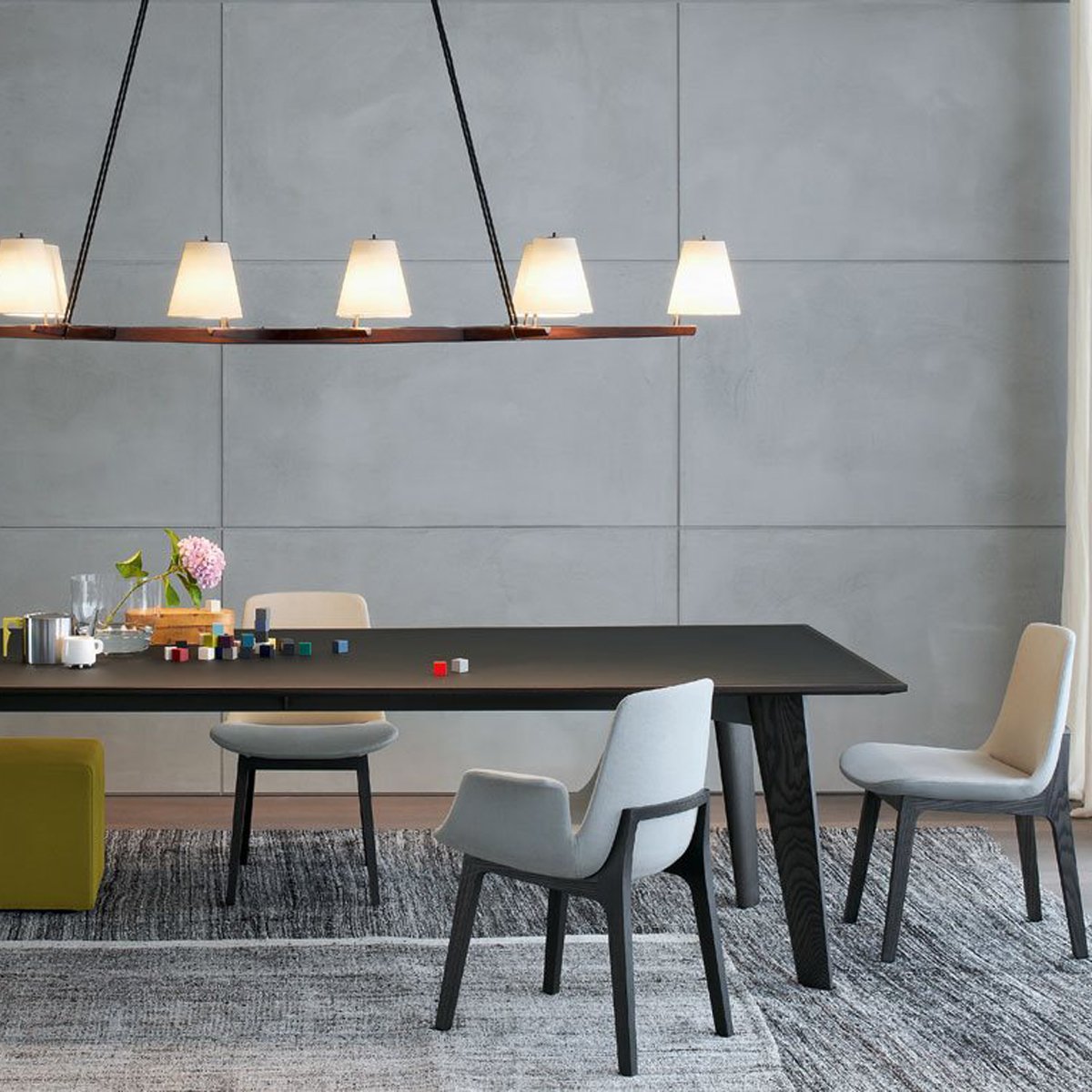 FUWOS Nordic solid wood ash rectangular 6-8 person natural marble long dining table simple modern office conference table