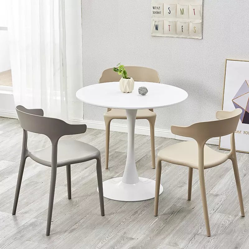 Modern dining furniture 90*90cm black round dining coffee table for sale