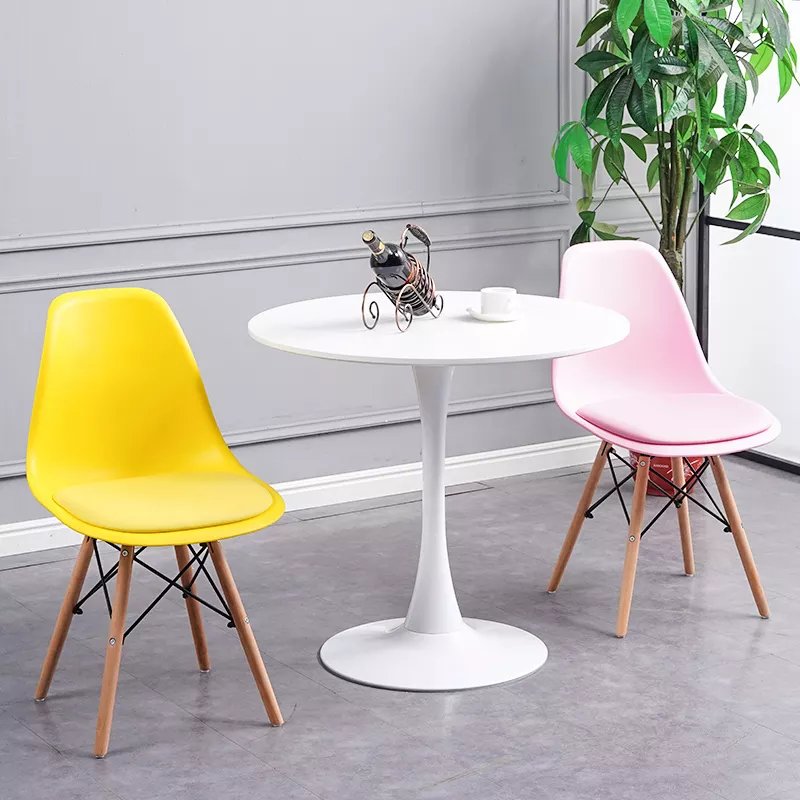 Modern dining furniture 90*90cm black round dining coffee table for sale