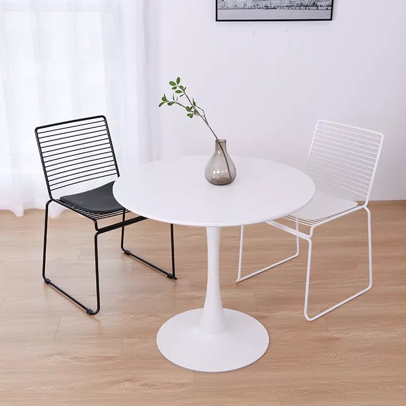 Modern dining furniture 90*90cm black round dining coffee table for sale
