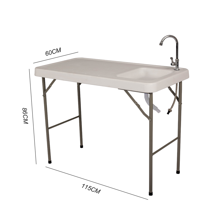 Hot Selling Plastic Foldable Fish Cleaning Table For Party And Events