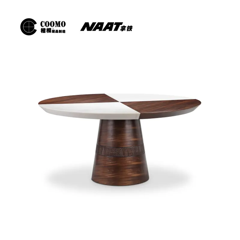COOMO Model furniture Dapu New Sheen dining table new Chinese retractable dining table round dining table restaurant combination