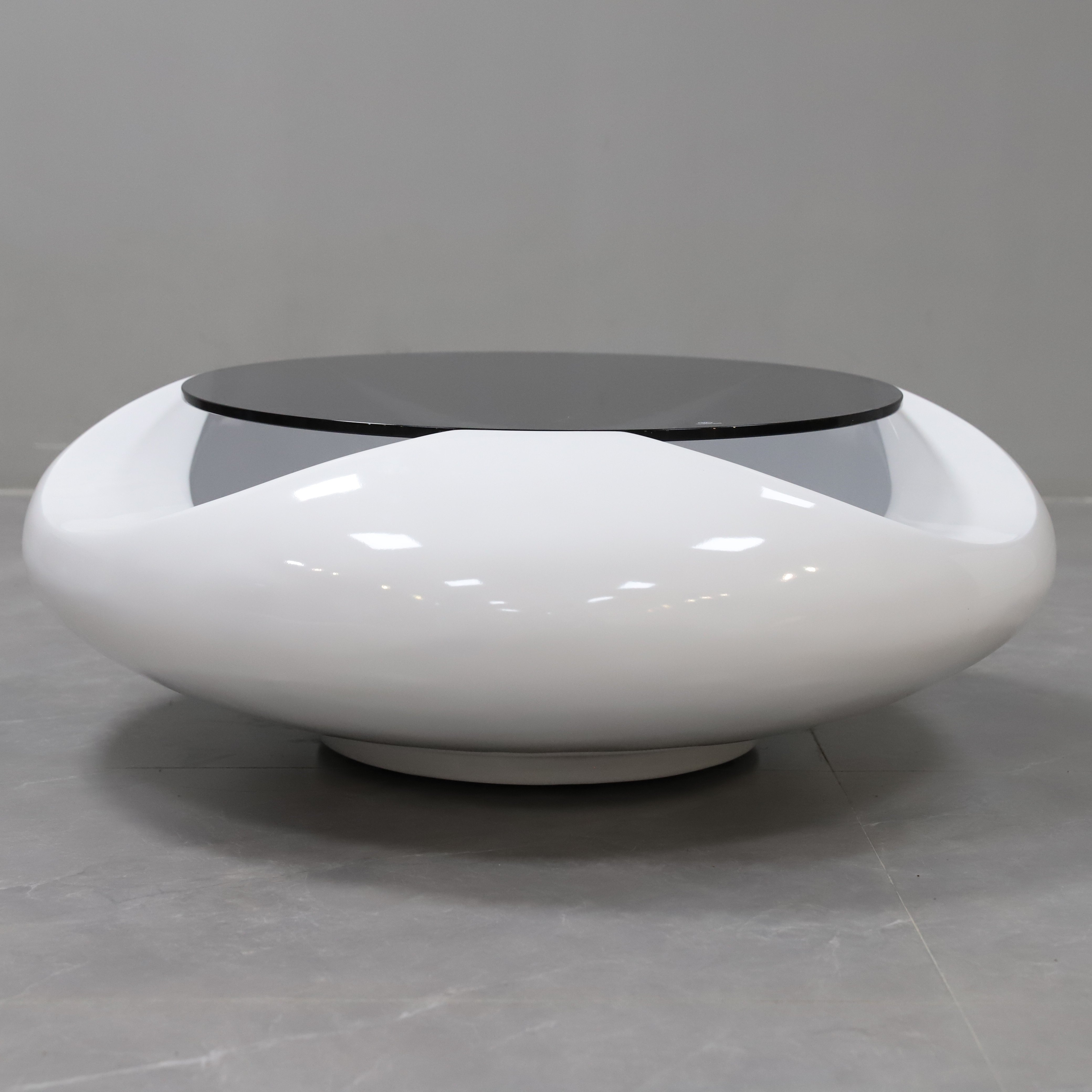 Modern Fiberglass coffee table round nesting coffee tables