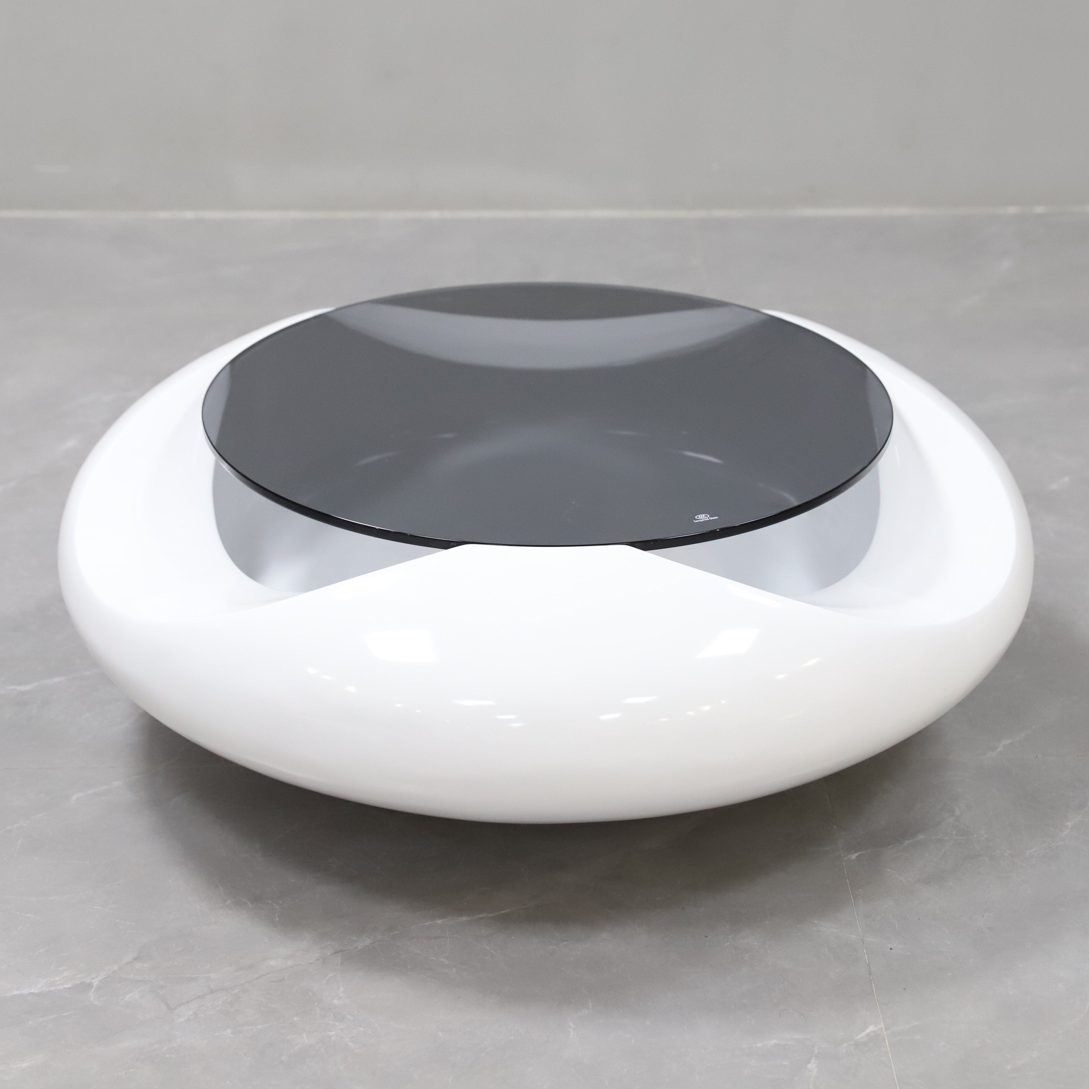Modern Fiberglass coffee table round nesting coffee tables