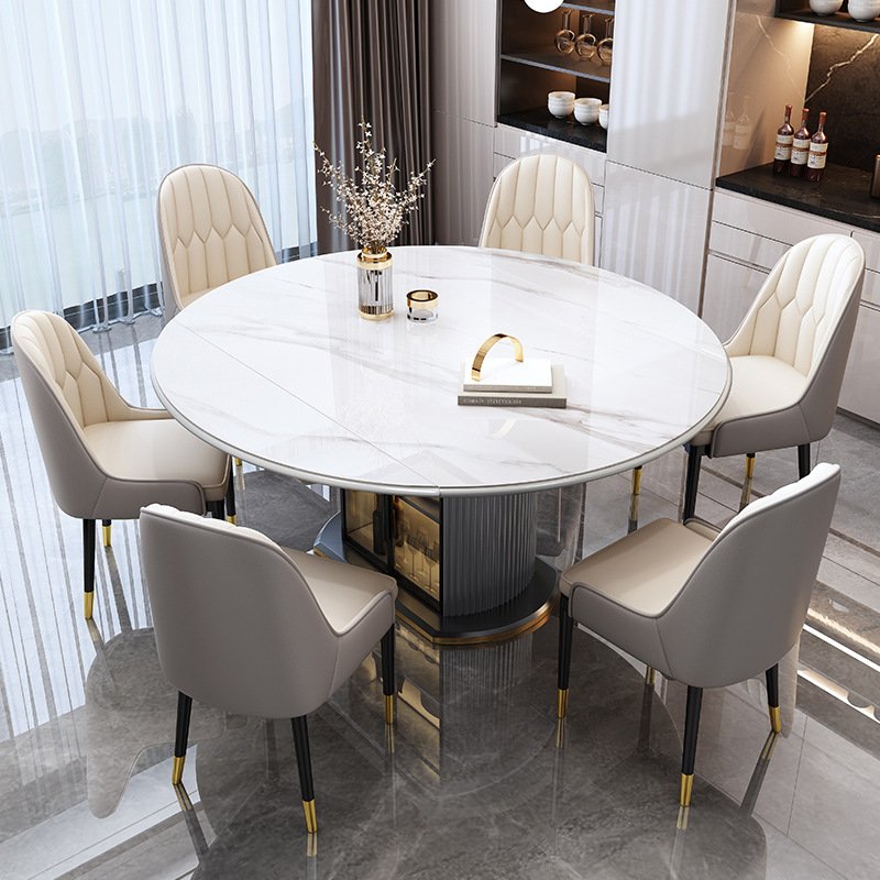 Explosive new product marble table for living room marble dining table and chair set stainless Steel table legs