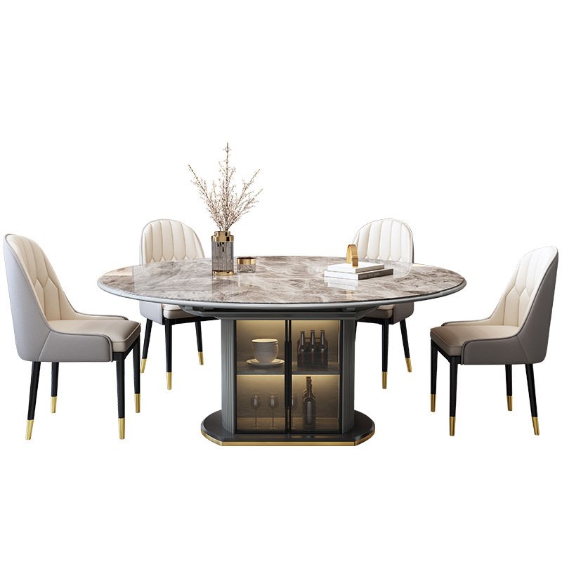 Explosive new product marble table for living room marble dining table and chair set stainless Steel table legs