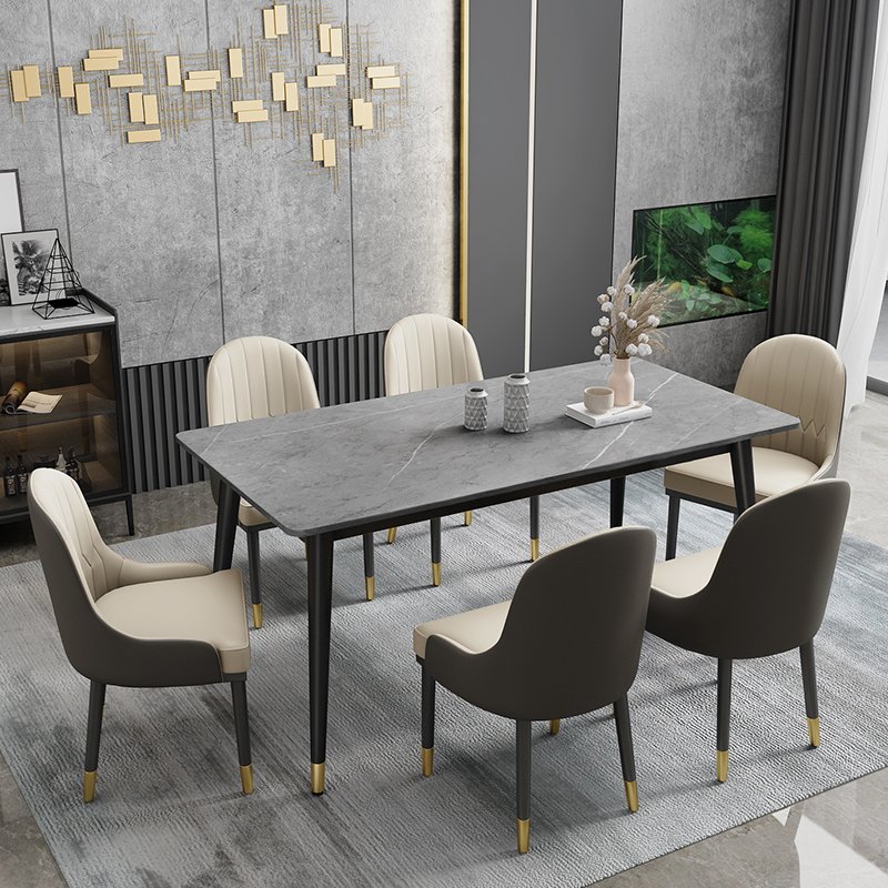 New Cheap Luxury 6 Seater Modern Marble Dining Room Furniture Dining Tables Dinning Table Sets