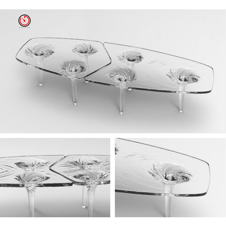 TT factory wholesale modern wedding hotel outdoor decoration acrylic clear table for event