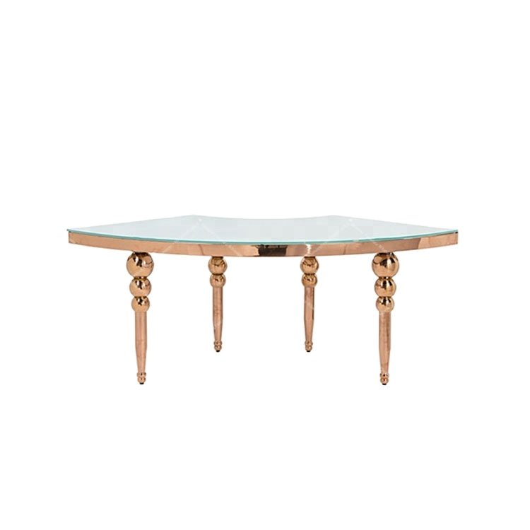 Stainless steel circle wedding banquet hall furniture table for sale