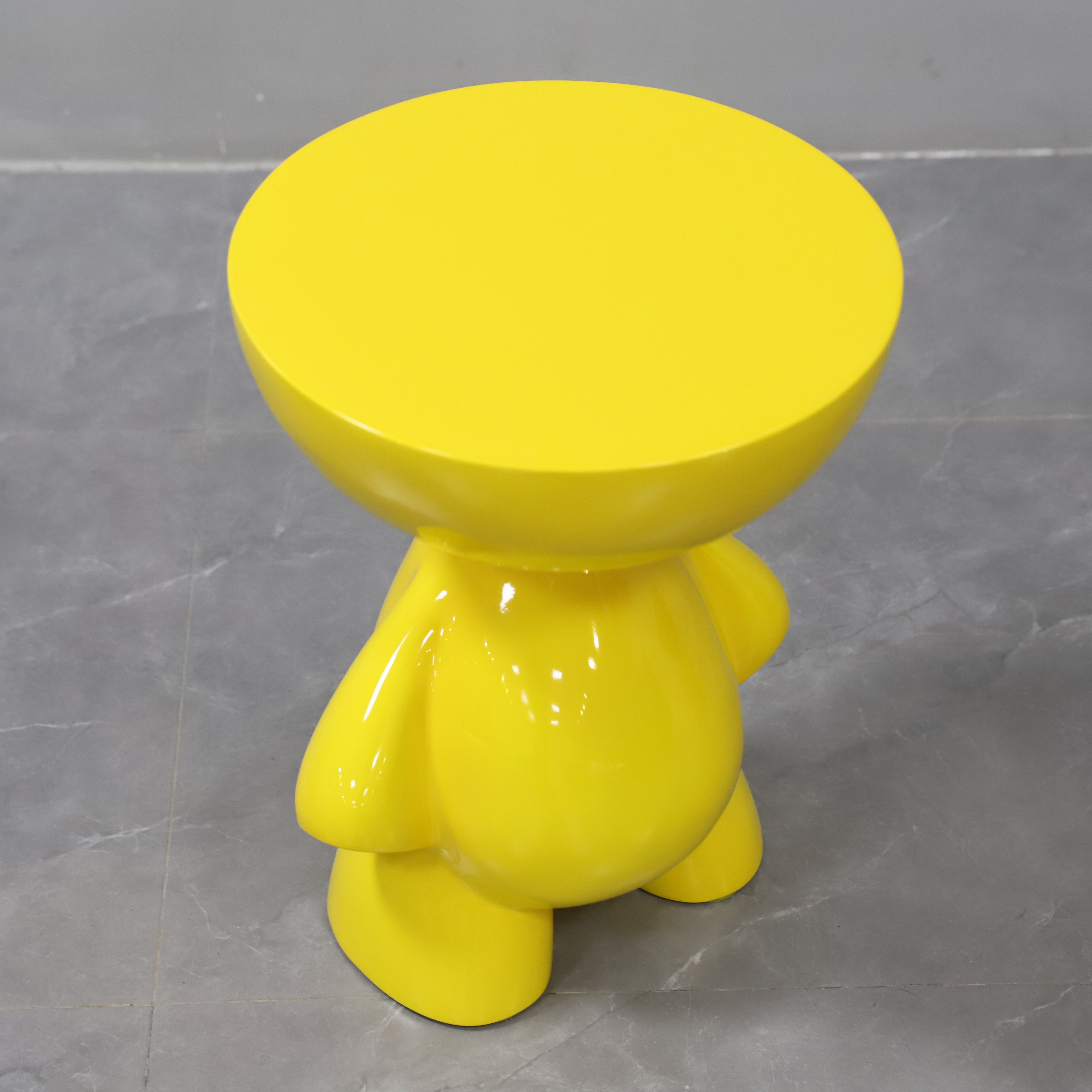 Yellow Kids Stool Chair Fiberglass Shape child Rocaking Small Single Chair