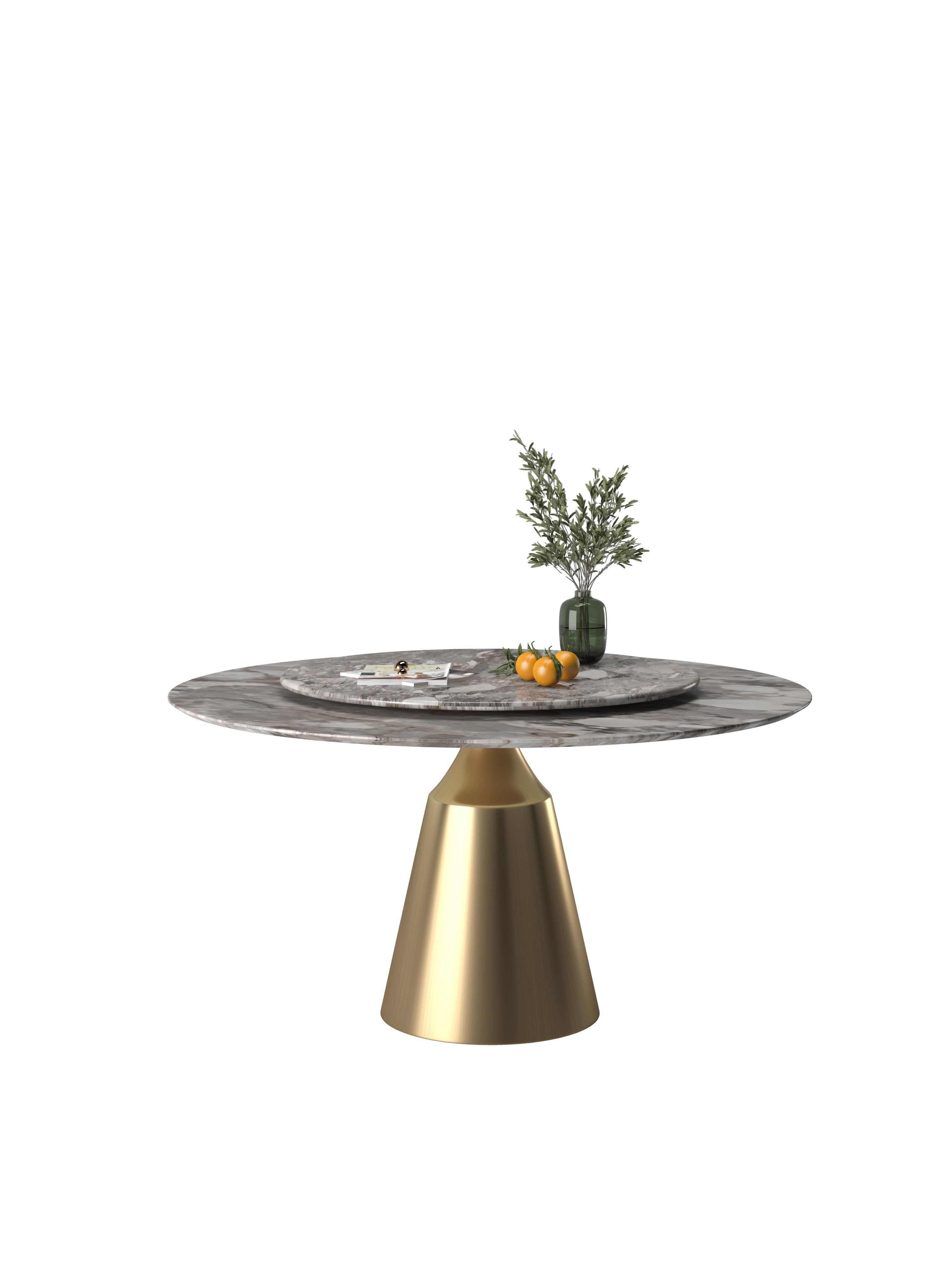 Luxury Natural Marble Top Round Dining Table And 4 Chairs Meuble A Manger With 10 Chaises Dinning Room Set Of 6 8 Seater