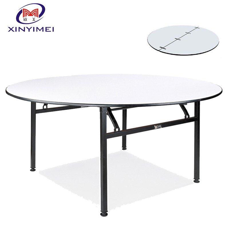 Durable and Exqshower Curtainon Table Design Round Folding Table Home Furniture Steel Dining Table Modern Panel Wooden