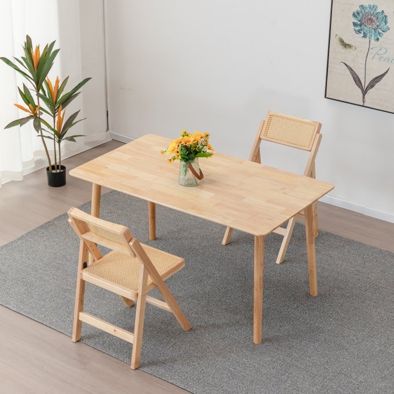 Natural modern dining table set wood sale dining table high quality nordic rectangle chaise table manger