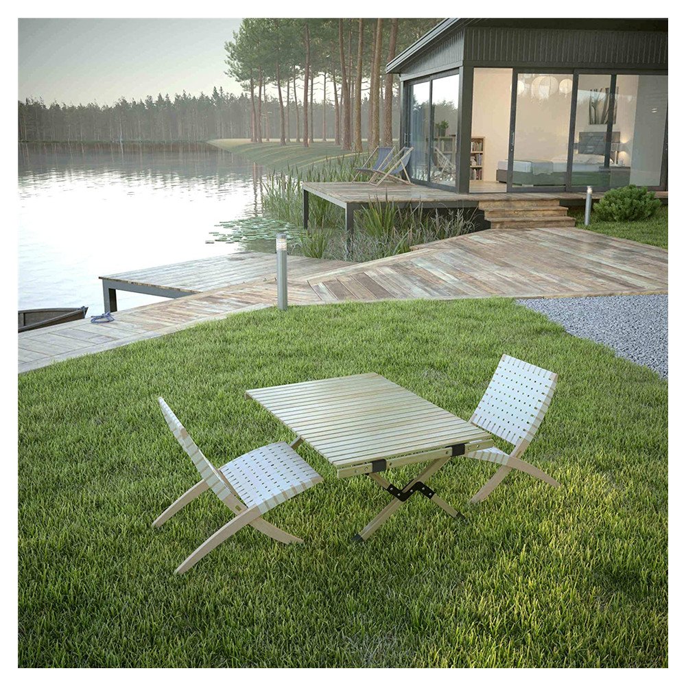 CaoXian Hi Home Folding Camping Picnic Table Beach Camp Kitchen Lightweight Roll Up Height Adjustable Waterproof Table