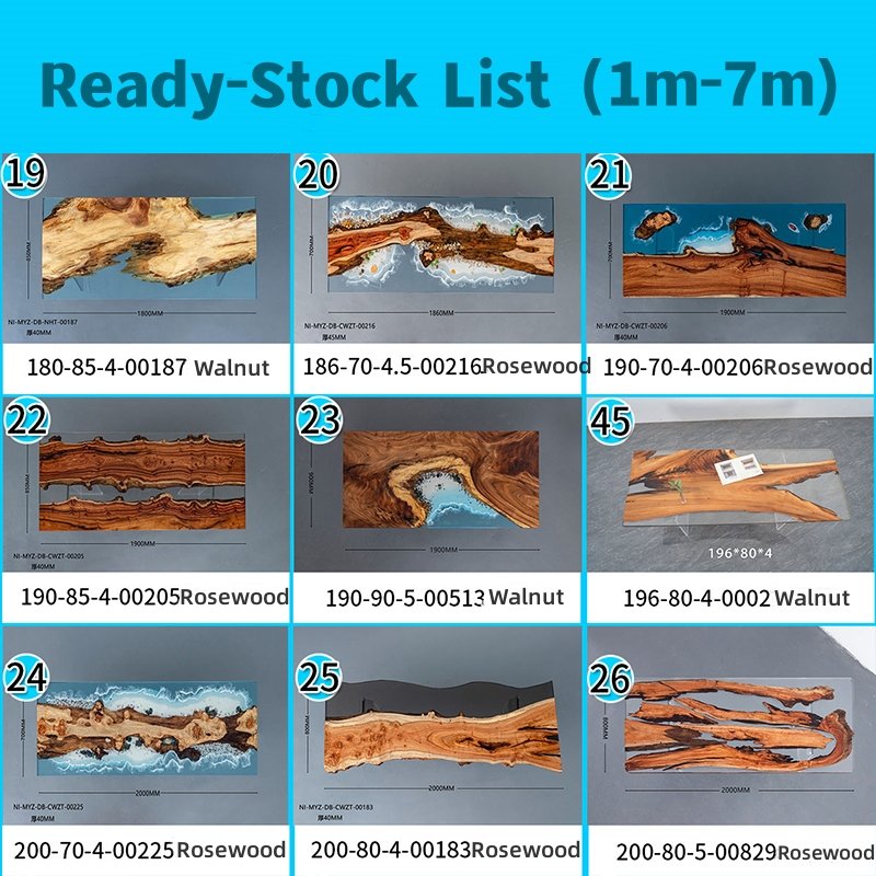 HJ HOME France Poplar Walnut Dining Table For Home Furniture And Commercial Furniture Epoxy Resin Table Top
