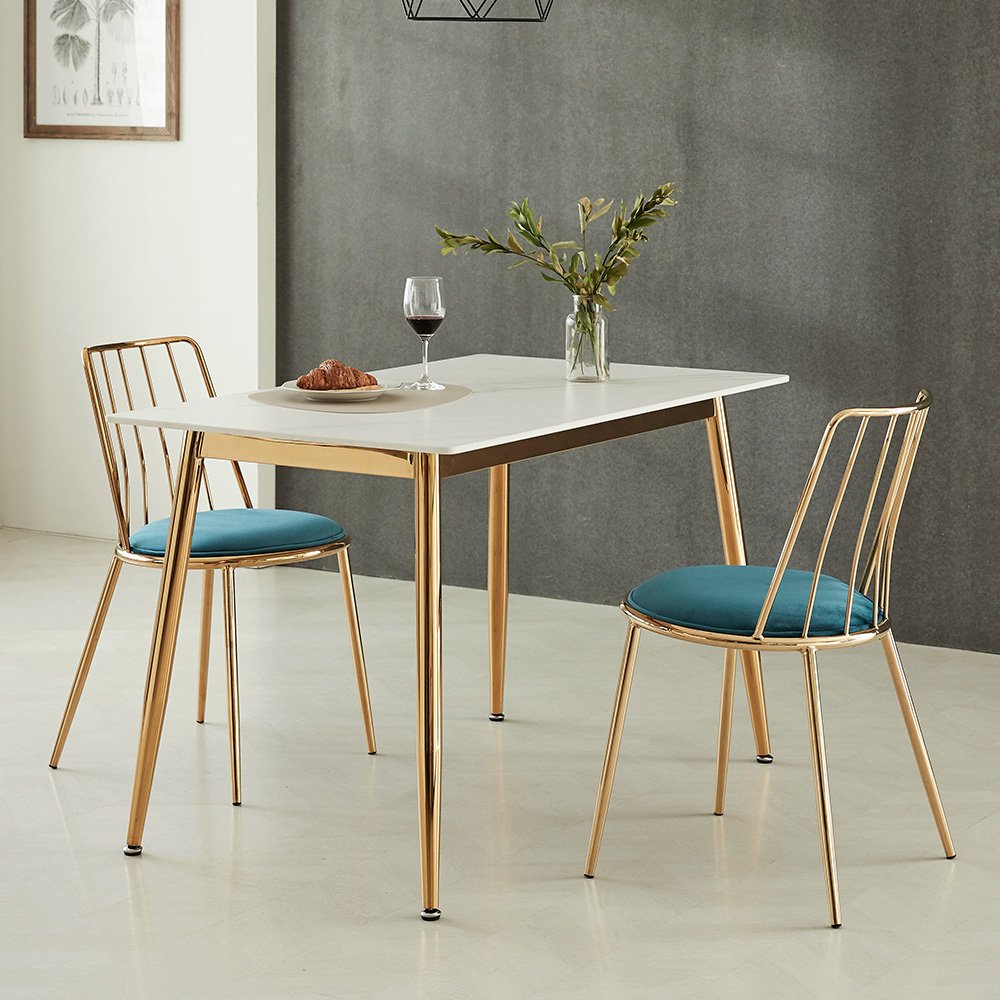 Direct Wholesale Great Standard Golden And Sliver Indoor Dining Room Table And Chairs