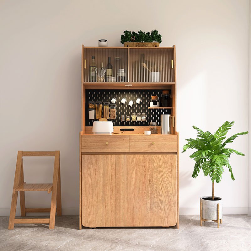 Wholesale direct sales folding wood dining table cabinet extendable with wheels kitchen island table against the wall