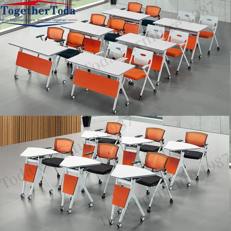 Hot Sale Living Room Classroom Study Training Office Table for Office Furniture Metal Modern Foldable Table School Furniture