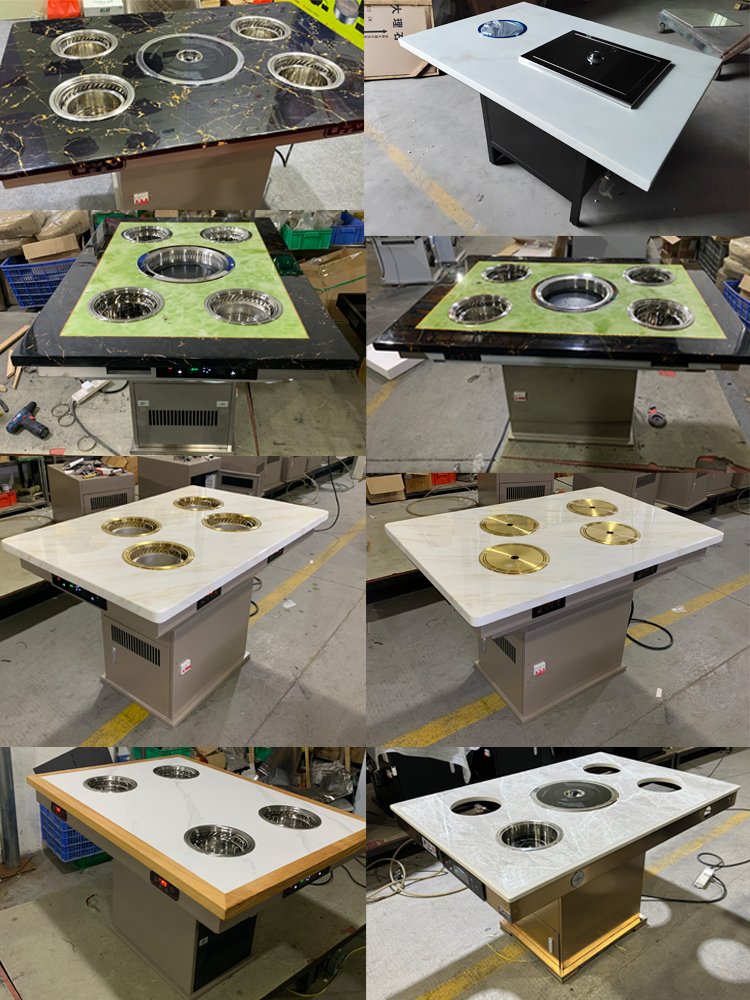 Yawei Dining Table Customized Barbecue Table Commercial Hotpot Table