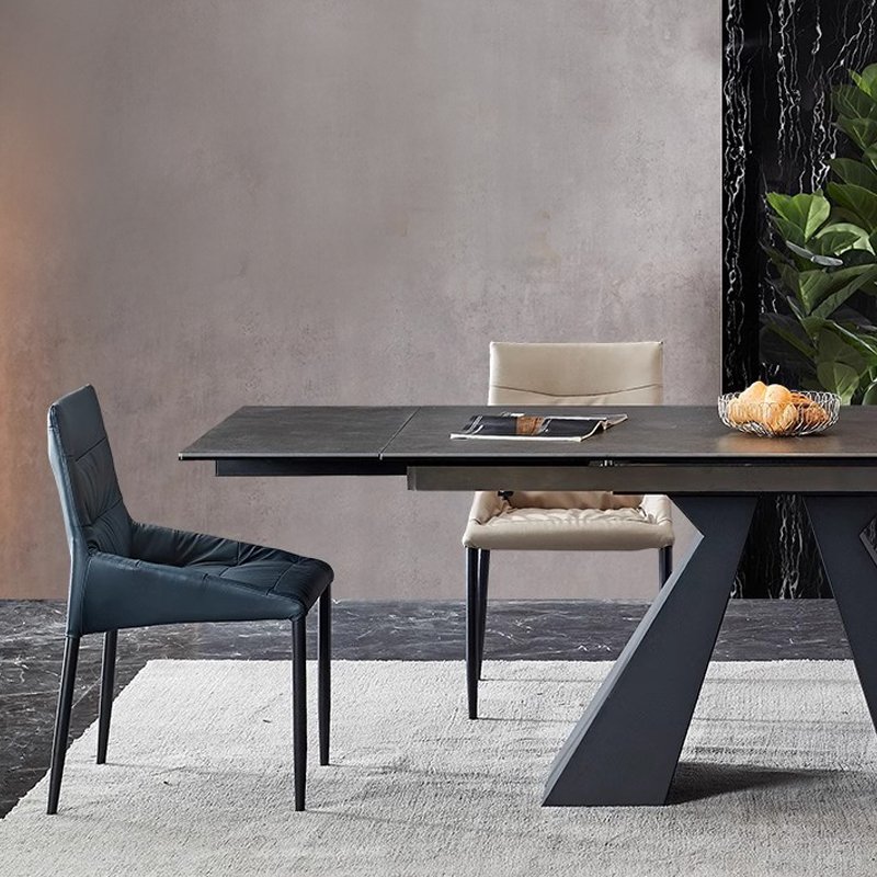 Foshan Extendable Sintered Stone Dining Table Set 6 Chairs Luxury Dining Table Set 6 Seats China Furniture recycled pine