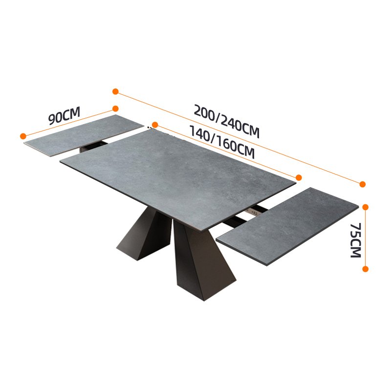 Foshan Extendable Sintered Stone Dining Table Set 6 Chairs Luxury Dining Table Set 6 Seats China Furniture recycled pine
