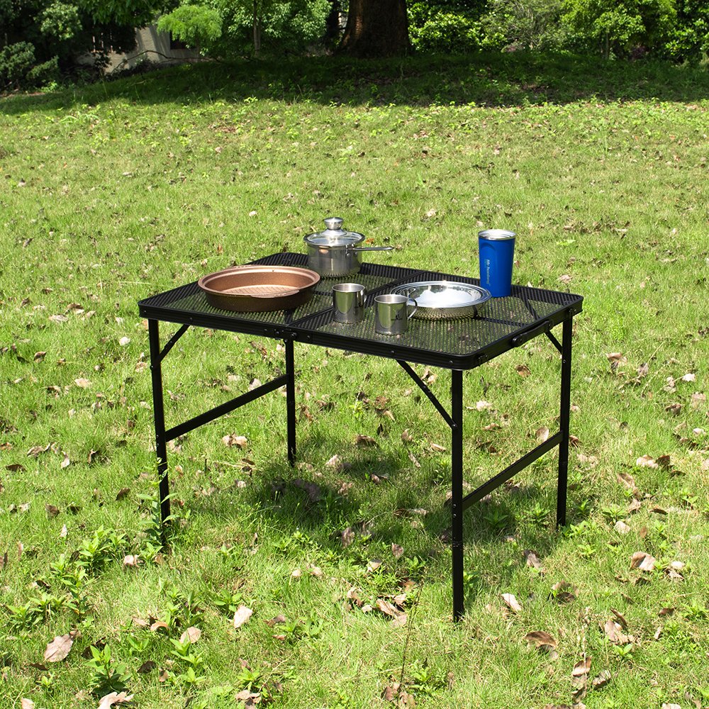 Outdoor Metal Folding Camping Table, Portable, Light Weight, Camping Barbecue Table Home Furniture Dining Table Classic Modern