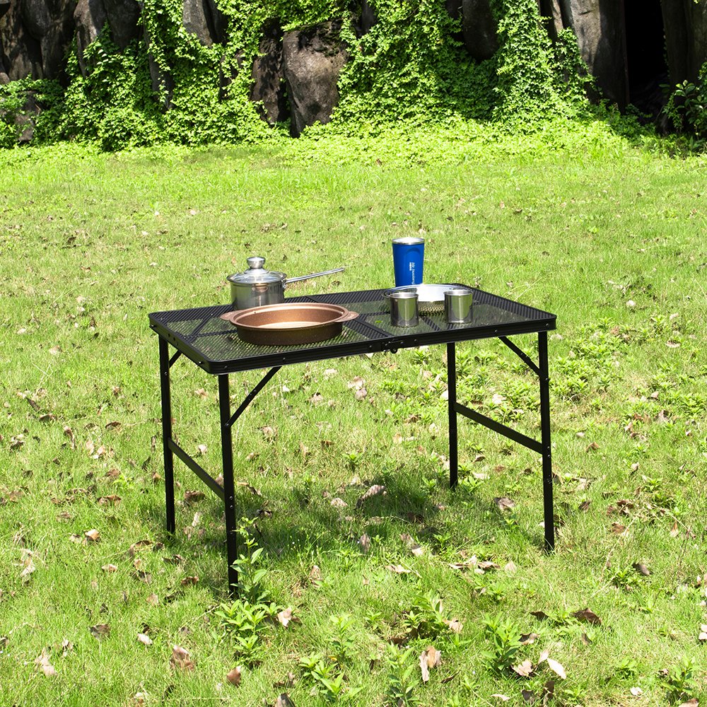 Outdoor Metal Folding Camping Table, Portable, Light Weight, Camping Barbecue Table Home Furniture Dining Table Classic Modern
