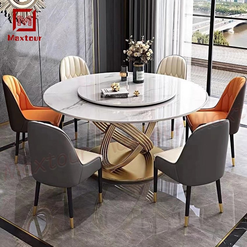 Luxury Rectangle Dining Table Set for Home Restaurant Hotel Hall Kitchen and Living Room Marble Table Furniture