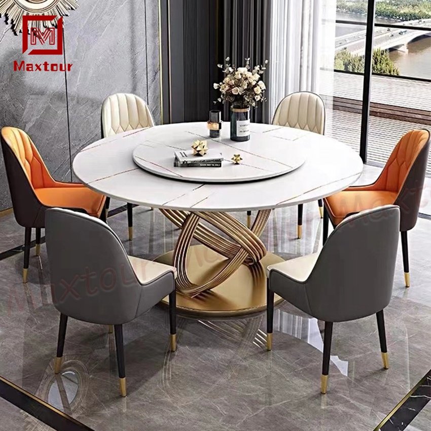 Luxury Rectangle Dining Table Set for Home Restaurant Hotel Hall Kitchen and Living Room Marble Table Furniture
