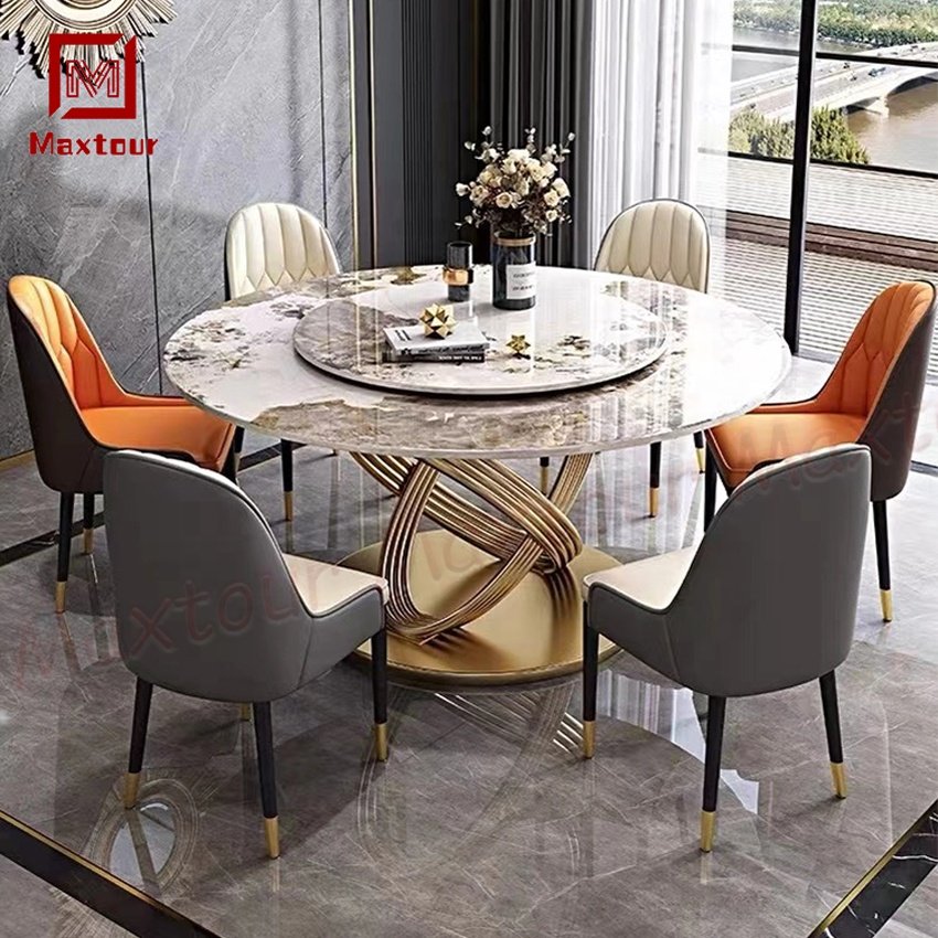 Luxury Rectangle Dining Table Set for Home Restaurant Hotel Hall Kitchen and Living Room Marble Table Furniture