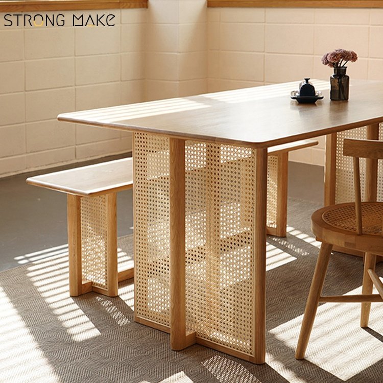 Japanese Furniture Classic Luxury Solid Wood Rectangle Home Furniture Modern Restaurant Furniture Dining Tables