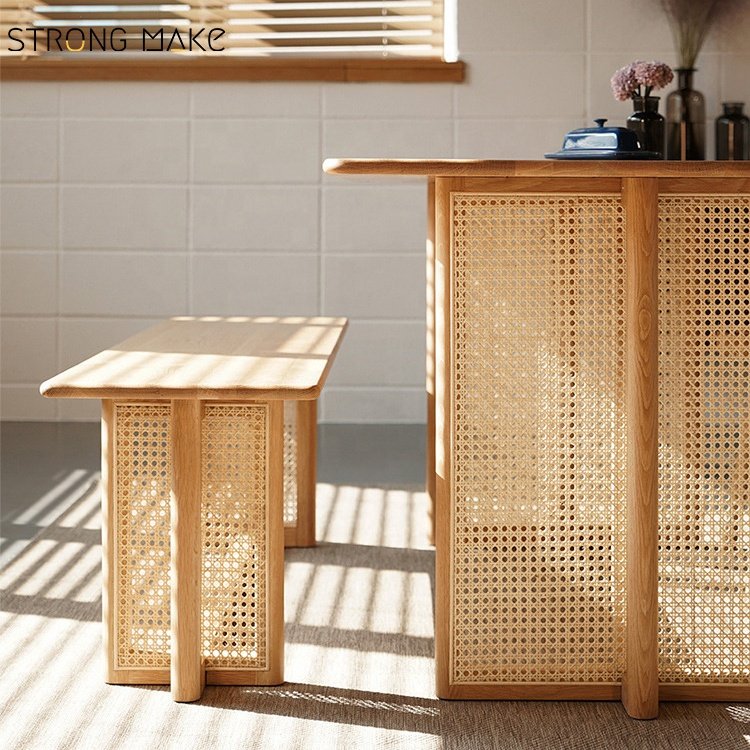 Japanese Furniture Classic Luxury Solid Wood Rectangle Home Furniture Modern Restaurant Furniture Dining Tables