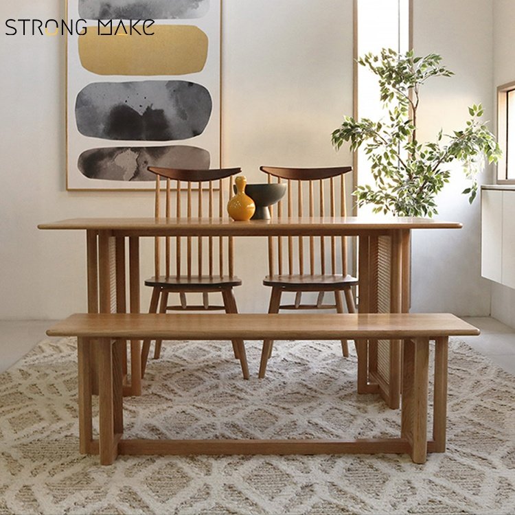 Japanese Furniture Classic Luxury Solid Wood Rectangle Home Furniture Modern Restaurant Furniture Dining Tables