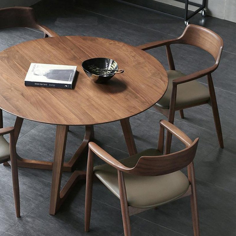 Wholesale room furniture Nordic style luxury dining tables Solid wood structure Home interior dinning table and chair set