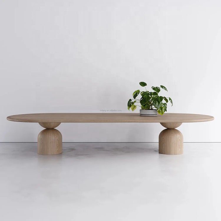 High quality modern hotel restaurant furniture solid wood tree log round dining table