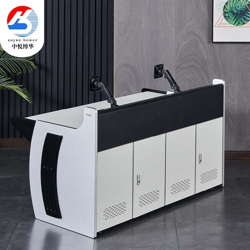control room console desk monitoring room desk workstation support customization office furniture PC table for security room