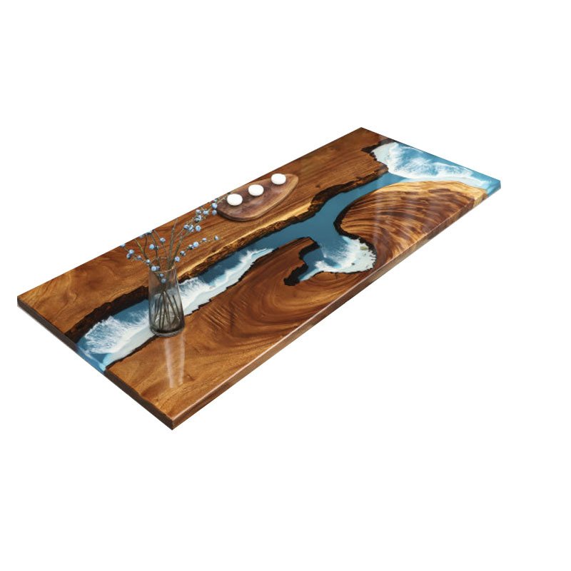 2024 Recommend Hot Sale Home Furniture Factory Direct Solid Walnut Wood Restaurant Kitchen Slab Dining epoxy resin Table