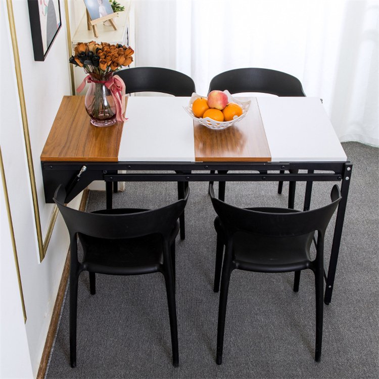 Modern Nordic Kitchen Extendable Foldable wall mounted Dining Table Set Designers Folding Dining Tables For Dining Room