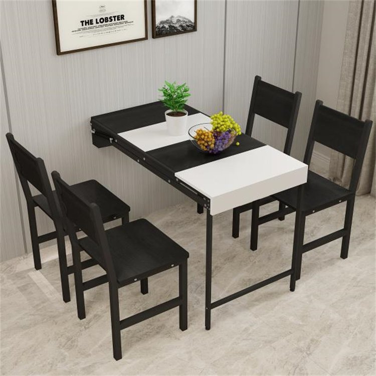 Modern Nordic Kitchen Extendable Foldable wall mounted Dining Table Set Designers Folding Dining Tables For Dining Room