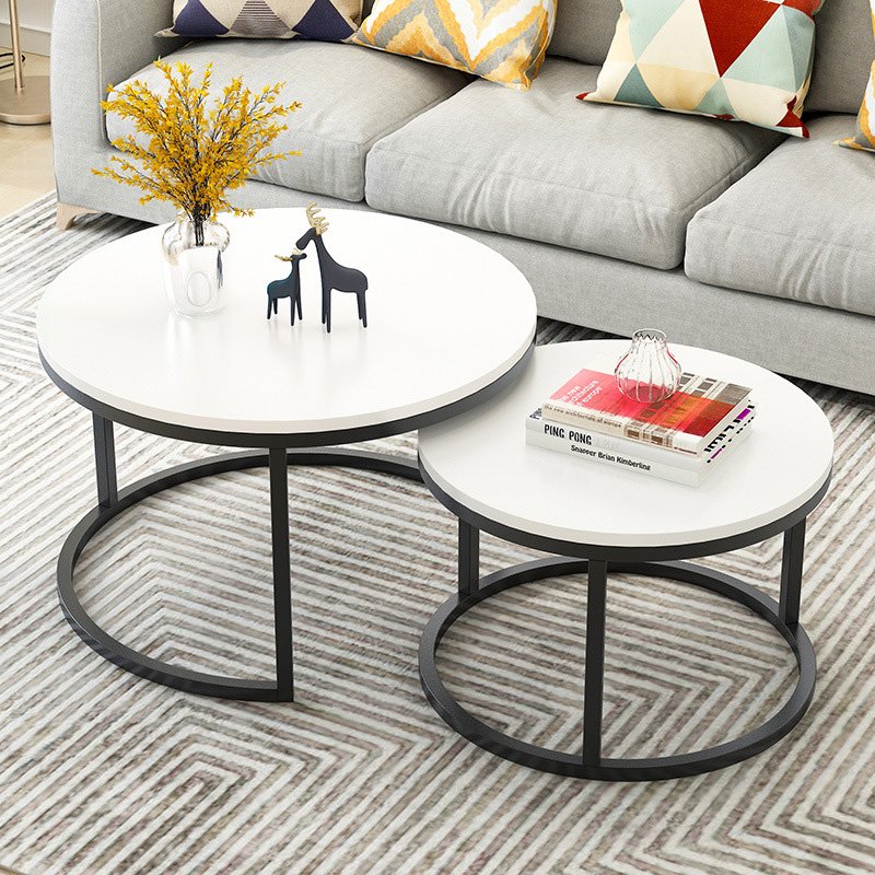 Free sample low price customized durable steel frame round modern dining table room furniture