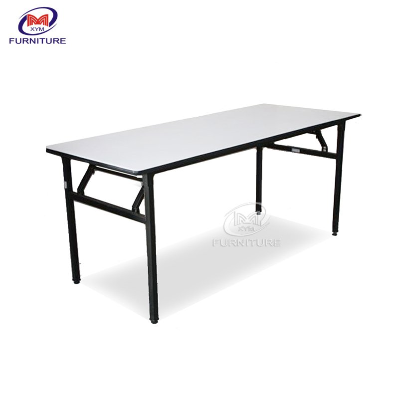 Rectangular Events Folding Legs PVC Banquet Table Modern Hotel Furniture Hotel Plywood Durable Square 6 Foot Iron Wedding 20pcs
