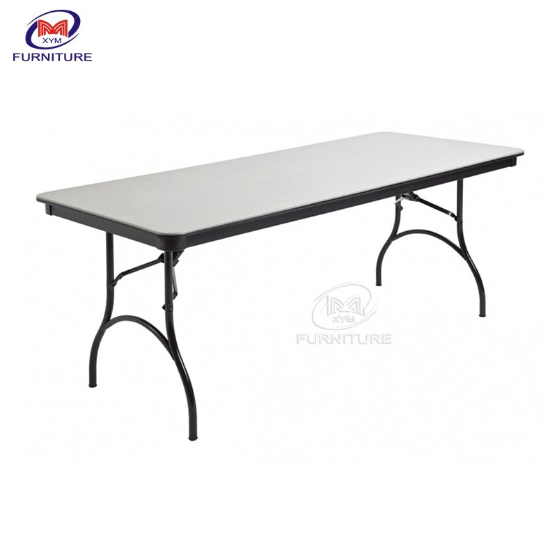 Rectangular Events Folding Legs PVC Banquet Table Modern Hotel Furniture Hotel Plywood Durable Square 6 Foot Iron Wedding 20pcs